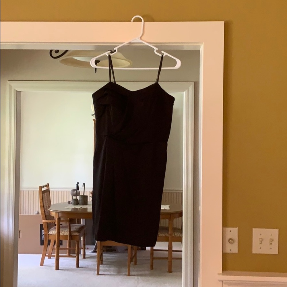 BCBG short black strapless dress